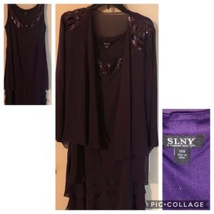 Dress with cover jacket